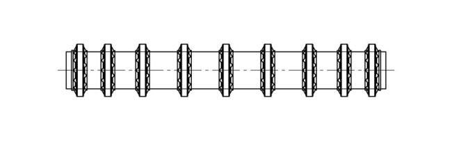 Stützringanordnung Trapezform ohne Distanzhülsen ST8