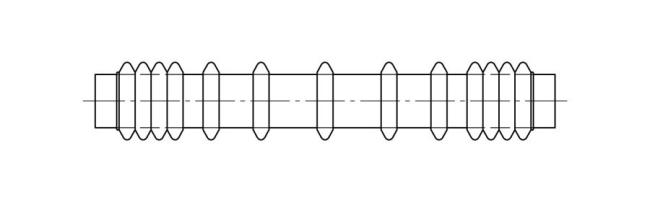 Stützringanordnung ohne Distanzhülsen Form S7