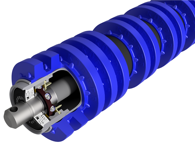 Unterbandrollen Compact Plus mit optimierten Trapezstützringen - Return rollers Compact Plus with PU support rings
