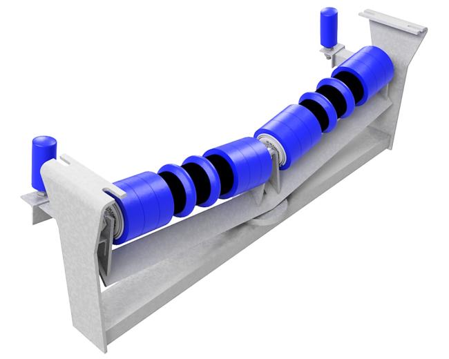 Lenkstationen / Zentrierstation Unterband - Tracking Idlers / Centering idler for return side