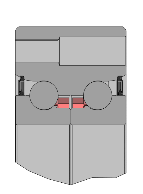 Axialschrägkugellager Schnitt